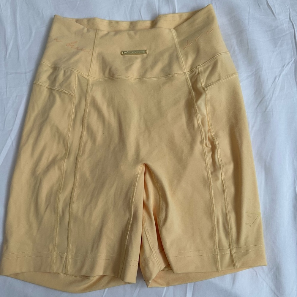 Gymshark Whitney Simmons yellow shorts